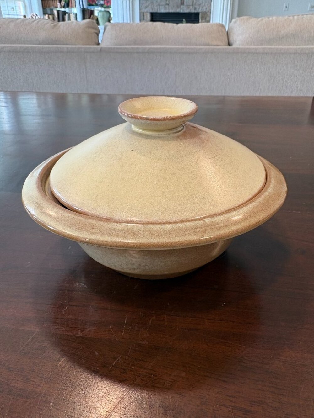 Vintage Frankoma Desert Gold Plainsman Individual Casserole Dish With Lid